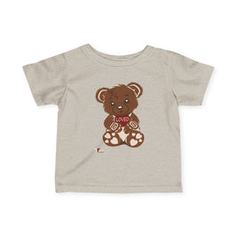 Loved Bear Infant Tee, Cute Baby Tee, Baby Shower Gift, Plush Bear Kids Shirt, Toddler Apparel, Birthday Gift for Baby