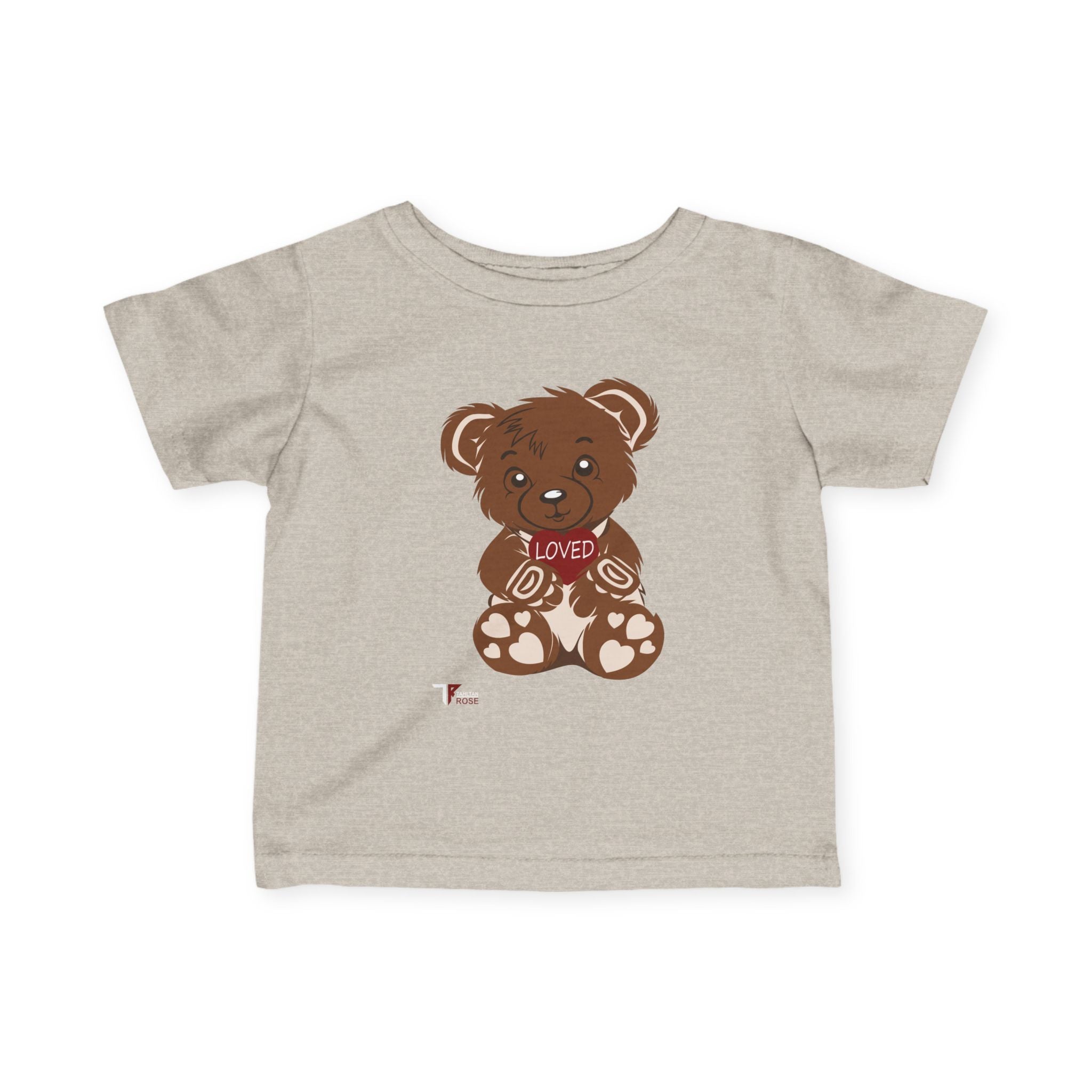 Loved Bear Infant Tee, Cute Baby Tee, Baby Shower Gift, Plush Bear Kids Shirt, Toddler Apparel, Birthday Gift for Baby