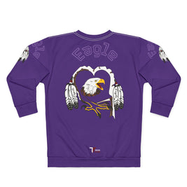Eagle Heart Unisex Sweatshirt, Cozy Gift for Nature Lovers, Perfect for Casual Wear, Fall Fashion, Bird Watching, Eagles