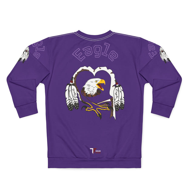 Eagle Heart Unisex Sweatshirt, Cozy Gift for Nature Lovers, Perfect for Casual Wear, Fall Fashion, Bird Watching, Eagles