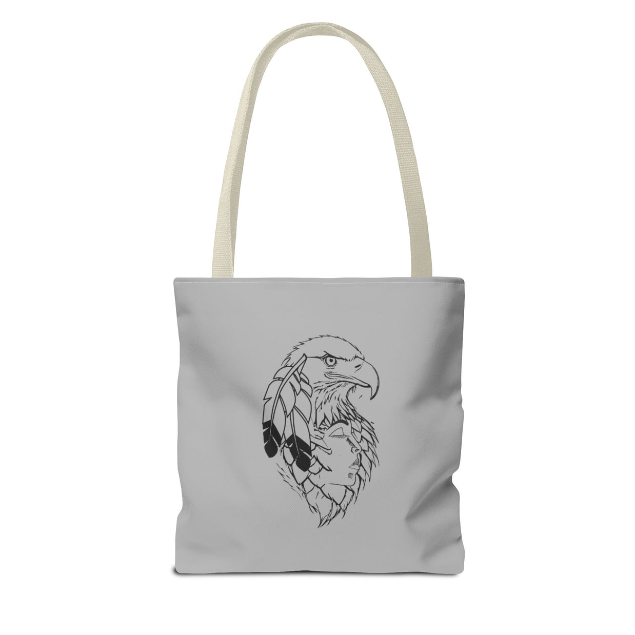 Eagle Feather Artisan Tote Bag, Eco-Friendly Shopping Bag, Unique Gift for Nature Lovers, Handcrafted Reusable Bag, Festivals, Travel