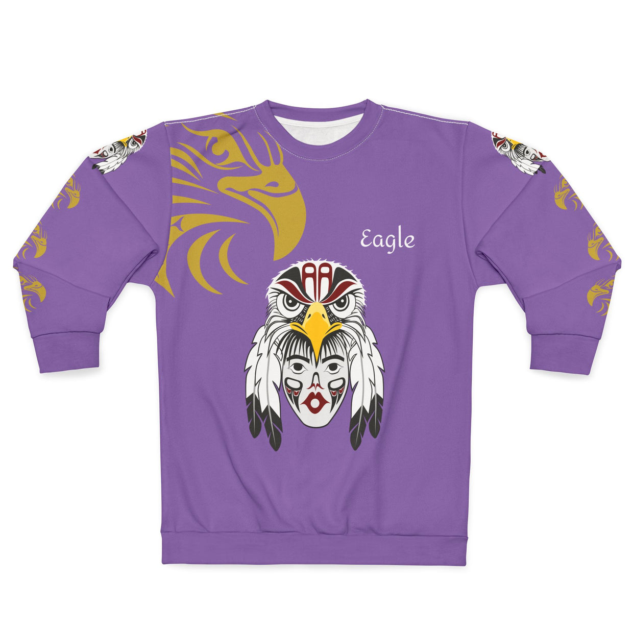 Eagle Spirit Sweatshirt — Native-Inspired Eagle Face Design