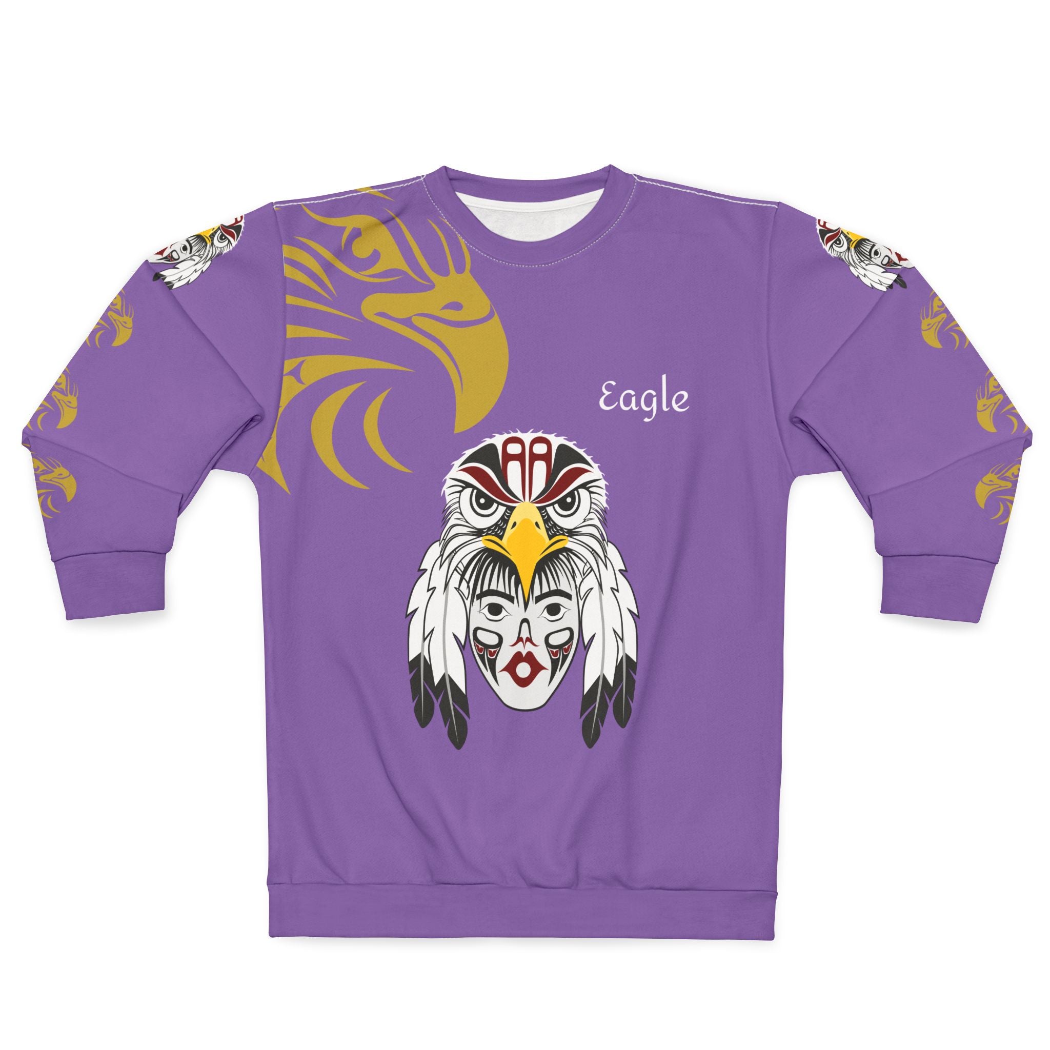 Eagle Spirit Sweatshirt — Native-Inspired Eagle Face Design