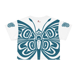 Butterfly Graphic Crop Tee | Boho Style Top, Summer Fashion, Gift for Nature Lovers, Trendy Outfit, Vegan Friendly