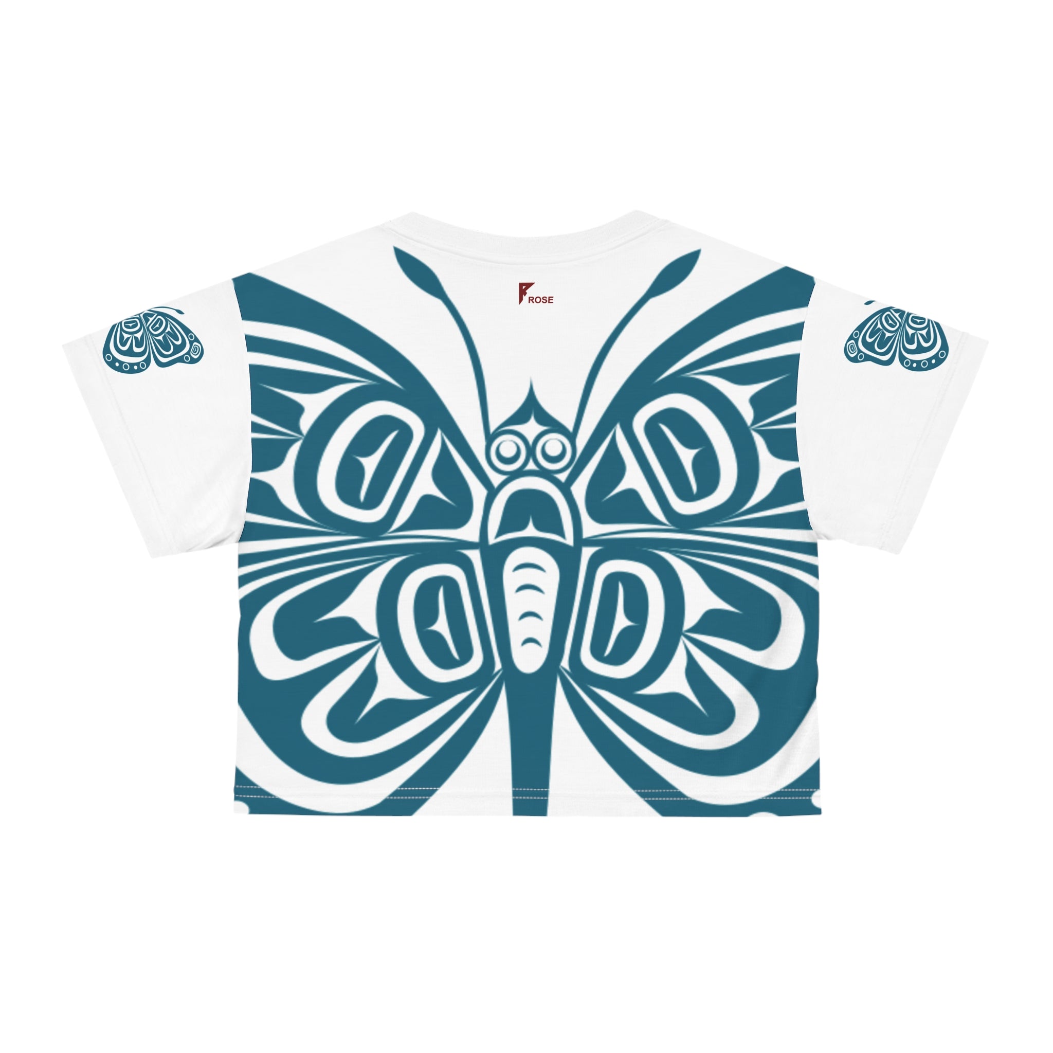 Butterfly Graphic Crop Tee | Boho Style Top, Summer Fashion, Gift for Nature Lovers, Trendy Outfit, Vegan Friendly