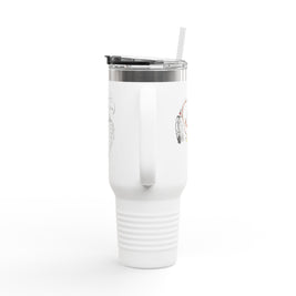 Insulated Travel Mug with Eagle Design, Perfect for Outdoors, Camping, Gifts, 40oz Coffee Cup, Functionality, Adventure