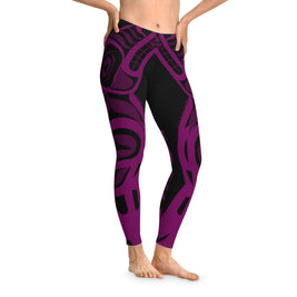 Bohemian Printed Leggings, Stretchy Yoga Pants, Athletic Wear, Dance Leggings, Festival Ready