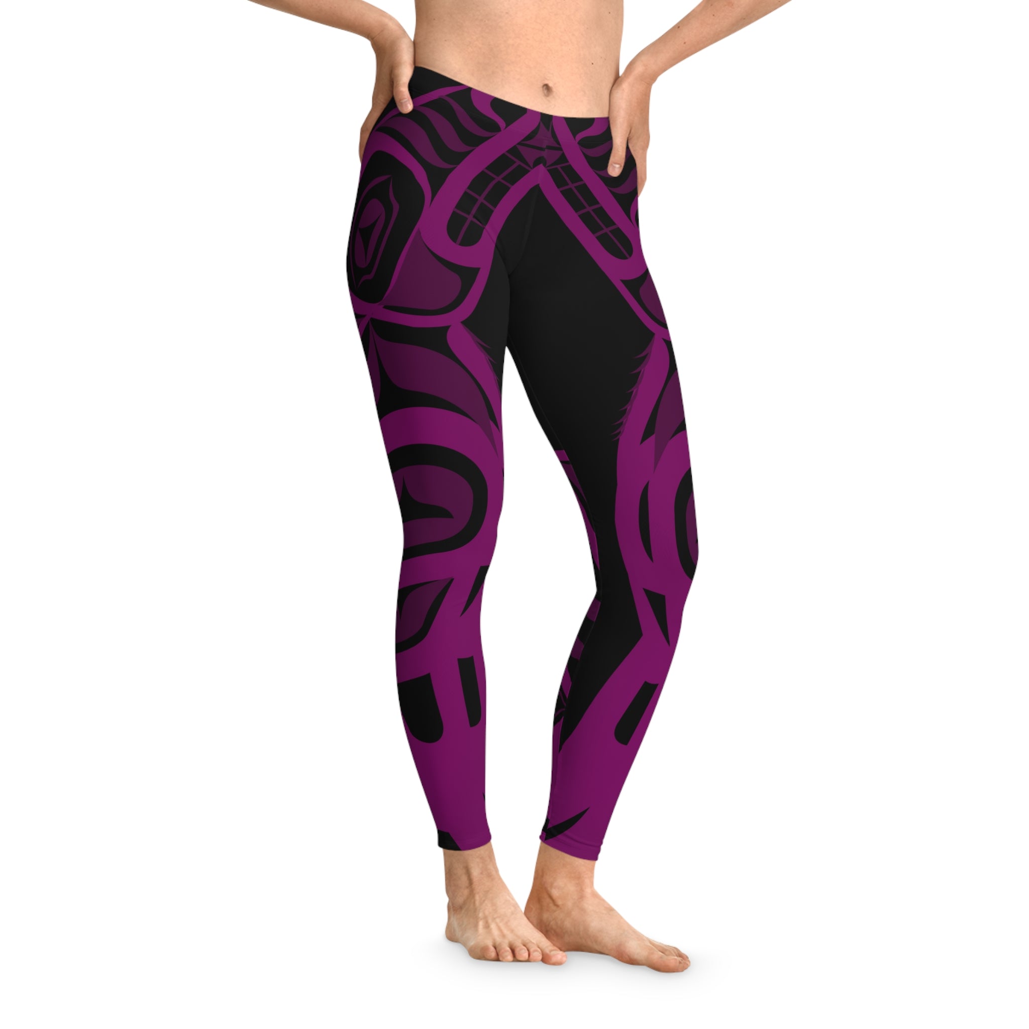 Bohemian Printed Leggings, Stretchy Yoga Pants, Athletic Wear, Dance Leggings, Festival Ready