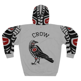 Stylish Crow Print Unisex Pullover Hoodie, Bohemian Fashion, Cozy Sweatshirt, Unique Gift, Everyday Wear, Unisex Clothing, Streetwear