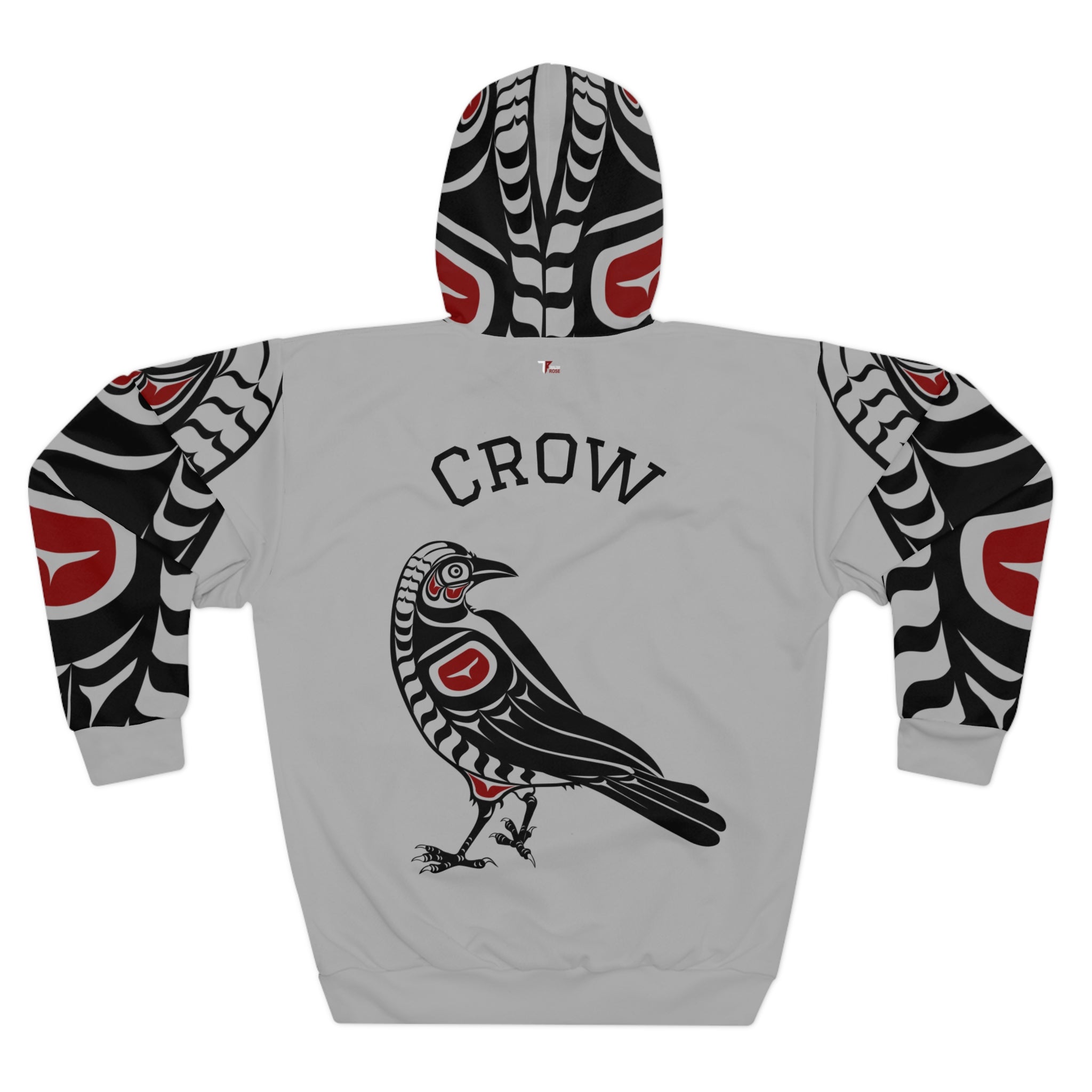 Stylish Crow Print Unisex Pullover Hoodie, Bohemian Fashion, Cozy Sweatshirt, Unique Gift, Everyday Wear, Unisex Clothing, Streetwear