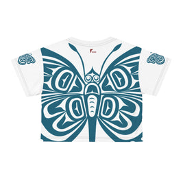 Butterfly Graphic Crop Tee | Boho Style Top, Summer Fashion, Gift for Nature Lovers, Trendy Outfit, Vegan Friendly