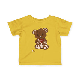 Loved Bear Infant Tee, Cute Baby Tee, Baby Shower Gift, Plush Bear Kids Shirt, Toddler Apparel, Birthday Gift for Baby