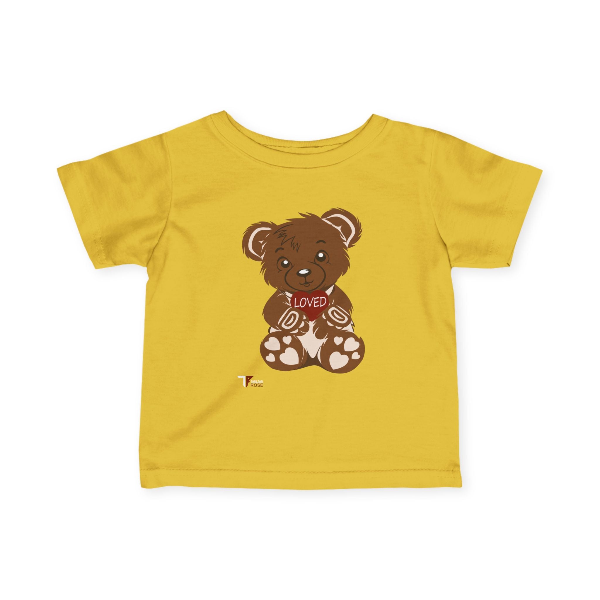 Loved Bear Infant Tee, Cute Baby Tee, Baby Shower Gift, Plush Bear Kids Shirt, Toddler Apparel, Birthday Gift for Baby