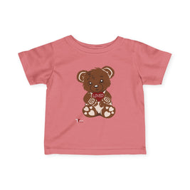 Loved Bear Infant Tee, Cute Baby Tee, Baby Shower Gift, Plush Bear Kids Shirt, Toddler Apparel, Birthday Gift for Baby