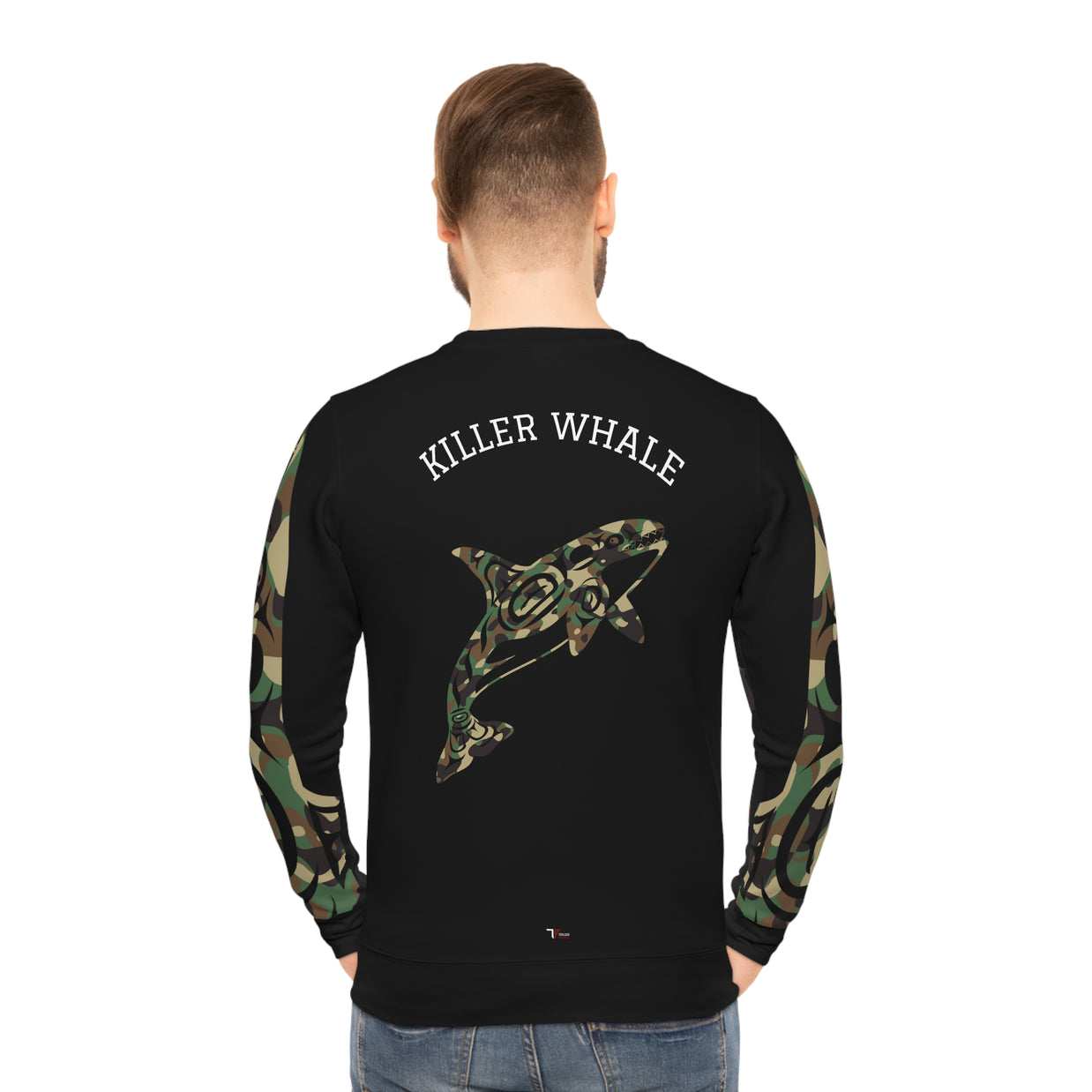 Killer Whale Lightweight Sweatshirt, Cozy Gift for Whale Lovers, Unique Camouflage Crewneck, Eco-Friendly Fashion, Casual Wear for All [...]