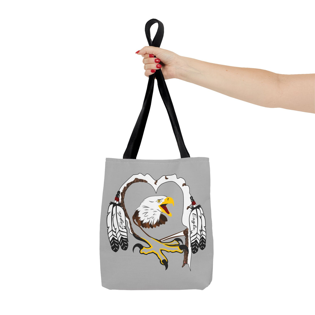 Eagle Feather Artisan Tote Bag, Eco-Friendly Shopping Bag, Unique Gift for Nature Lovers, Handcrafted Reusable Bag, Festivals, Travel