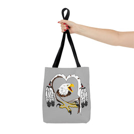 Eagle Feather Artisan Tote Bag, Eco-Friendly Shopping Bag, Unique Gift for Nature Lovers, Handcrafted Reusable Bag, Festivals, Travel