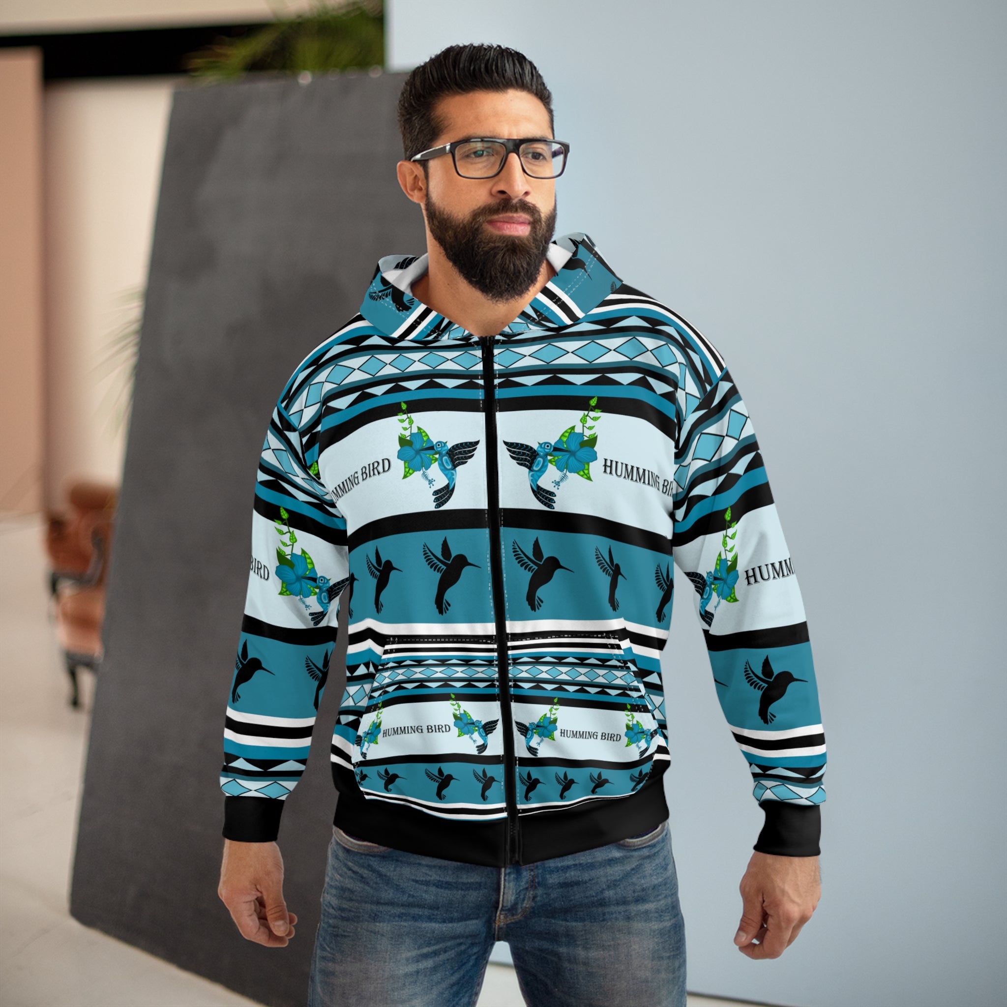 Hummingbird Pattern Unisex Zip Hoodie, Colorful Casual Wear for Nature Lovers, Unique Gift for Bird Enthusiasts, Spring Fashion, Cozy [...]