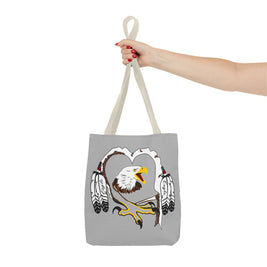 Eagle Feather Artisan Tote Bag, Eco-Friendly Shopping Bag, Unique Gift for Nature Lovers, Handcrafted Reusable Bag, Festivals, Travel