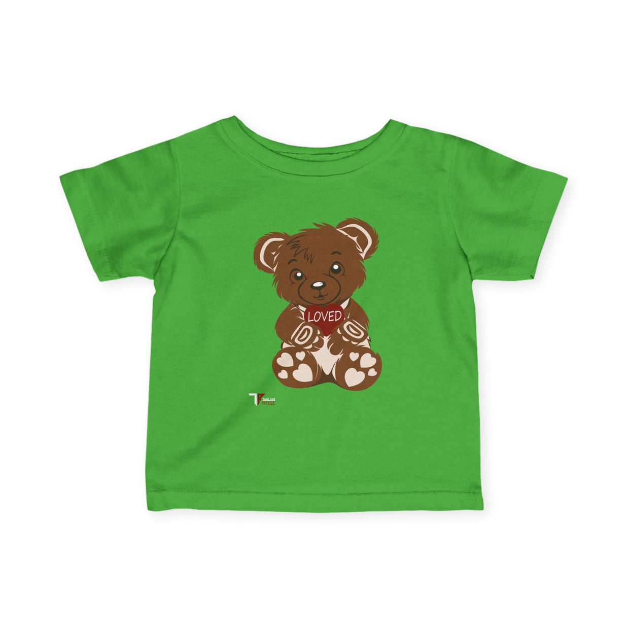 Loved Bear Infant Tee, Cute Baby Tee, Baby Shower Gift, Plush Bear Kids Shirt, Toddler Apparel, Birthday Gift for Baby