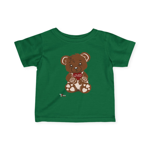 Loved Bear Infant Tee, Cute Baby Tee, Baby Shower Gift, Plush Bear Kids Shirt, Toddler Apparel, Birthday Gift for Baby