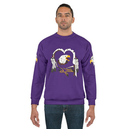 Eagle Heart Unisex Sweatshirt, Cozy Gift for Nature Lovers, Perfect for Casual Wear, Fall Fashion, Bird Watching, Eagles