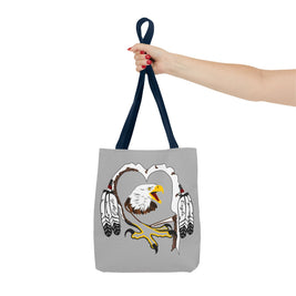 Eagle Feather Artisan Tote Bag, Eco-Friendly Shopping Bag, Unique Gift for Nature Lovers, Handcrafted Reusable Bag, Festivals, Travel