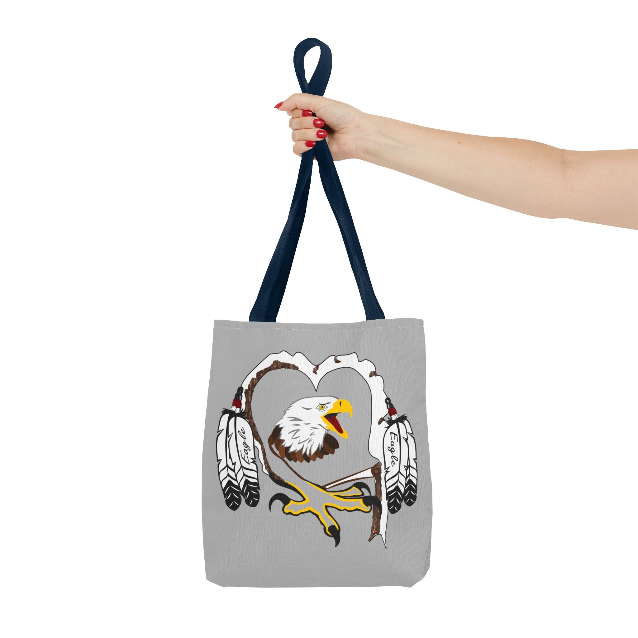 Eagle Feather Artisan Tote Bag, Eco-Friendly Shopping Bag, Unique Gift for Nature Lovers, Handcrafted Reusable Bag, Festivals, Travel