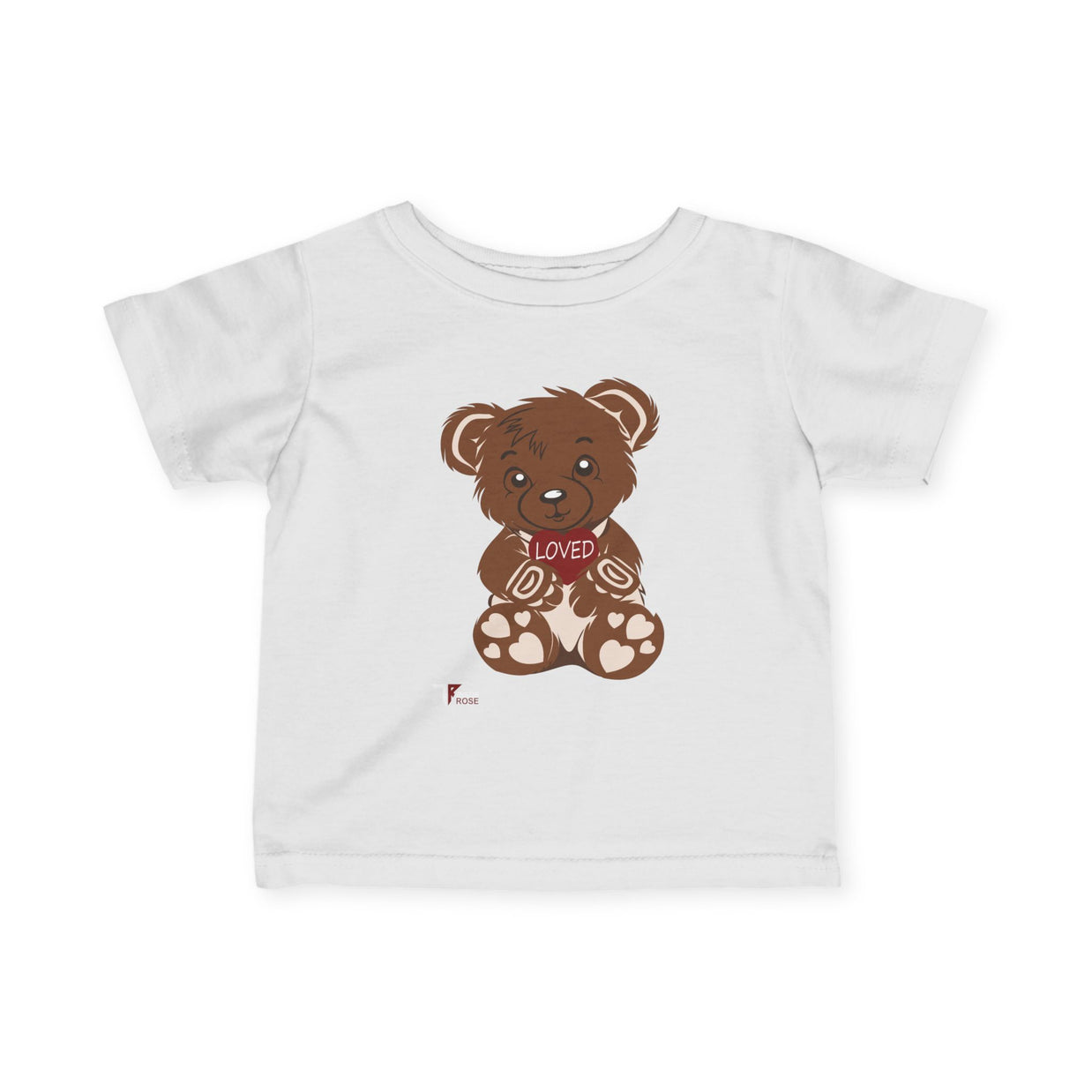 Loved Bear Infant Tee, Cute Baby Tee, Baby Shower Gift, Plush Bear Kids Shirt, Toddler Apparel, Birthday Gift for Baby