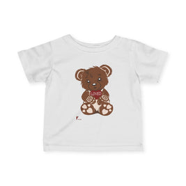 Loved Bear Infant Tee, Cute Baby Tee, Baby Shower Gift, Plush Bear Kids Shirt, Toddler Apparel, Birthday Gift for Baby