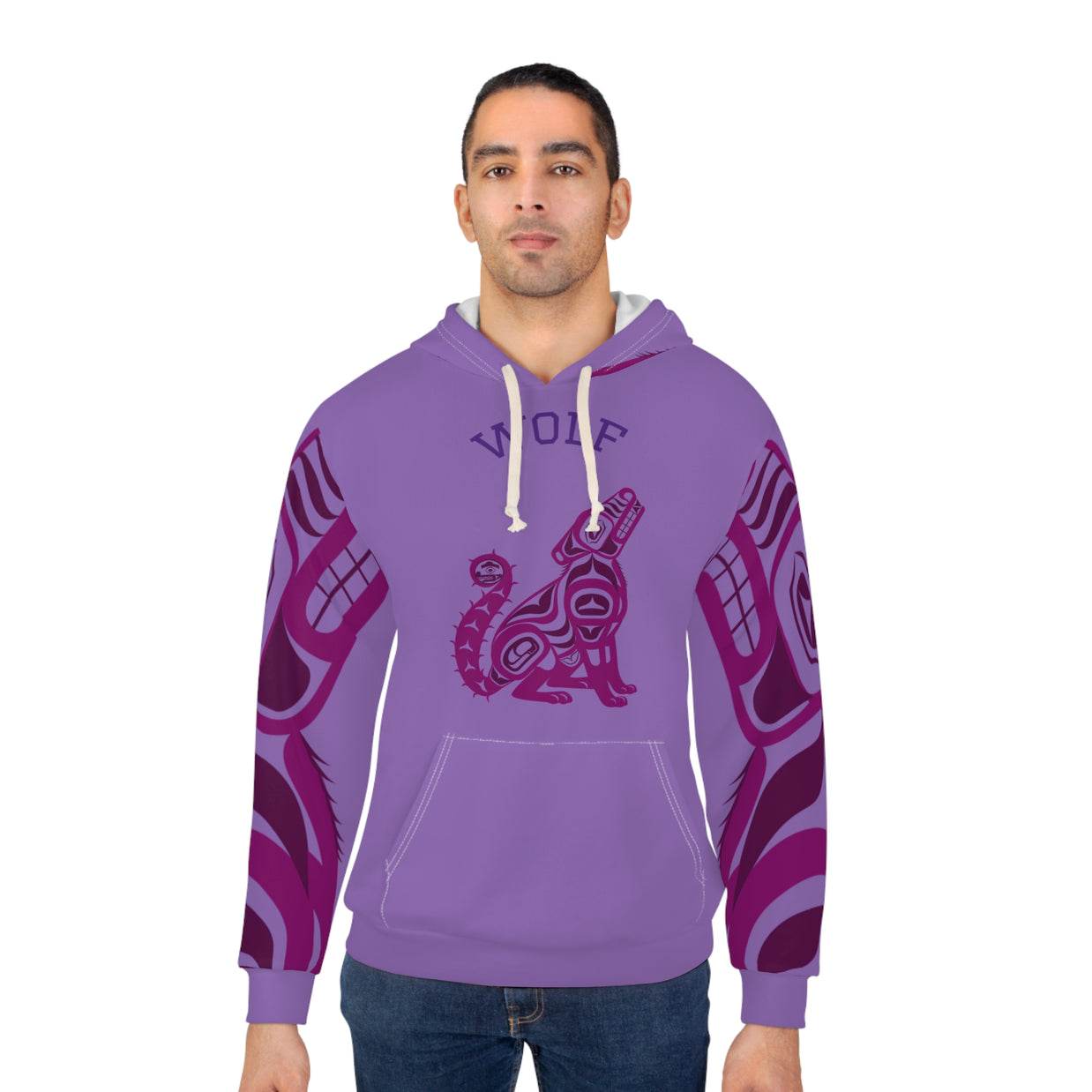 Colorful Wolf Unisex Hoodie, Cozy Pullover for Dog Lovers, Unique Gift for Birthdays, Casual Wear, Nature-inspired Style