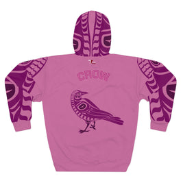 Vibrant Crow Print Hoodie - Cozy Pullover for Nature Lovers, Unique Gift for Her, Trendy Activewear, Statement Piece for Fall