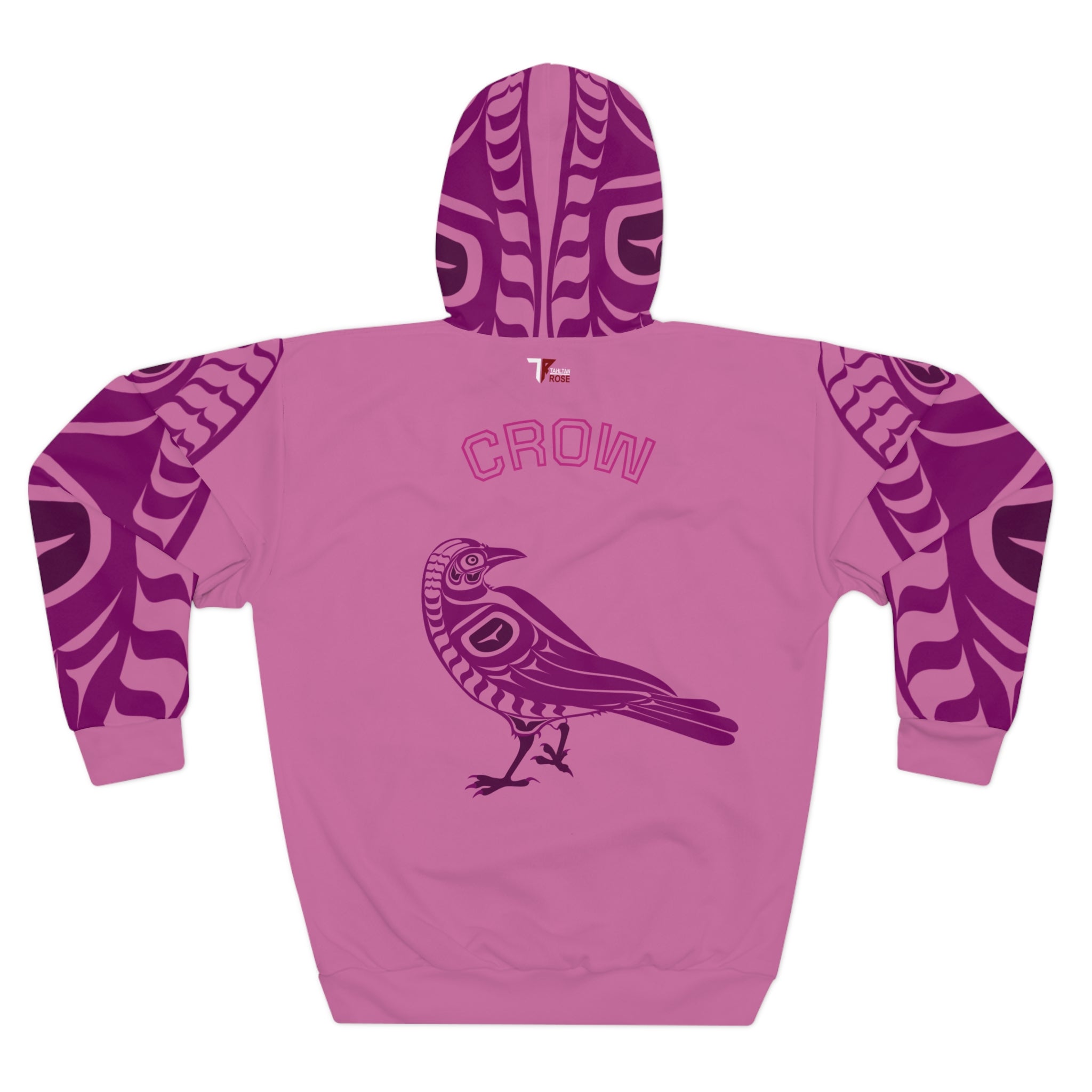 Vibrant Crow Print Hoodie - Cozy Pullover for Nature Lovers, Unique Gift for Her, Trendy Activewear, Statement Piece for Fall