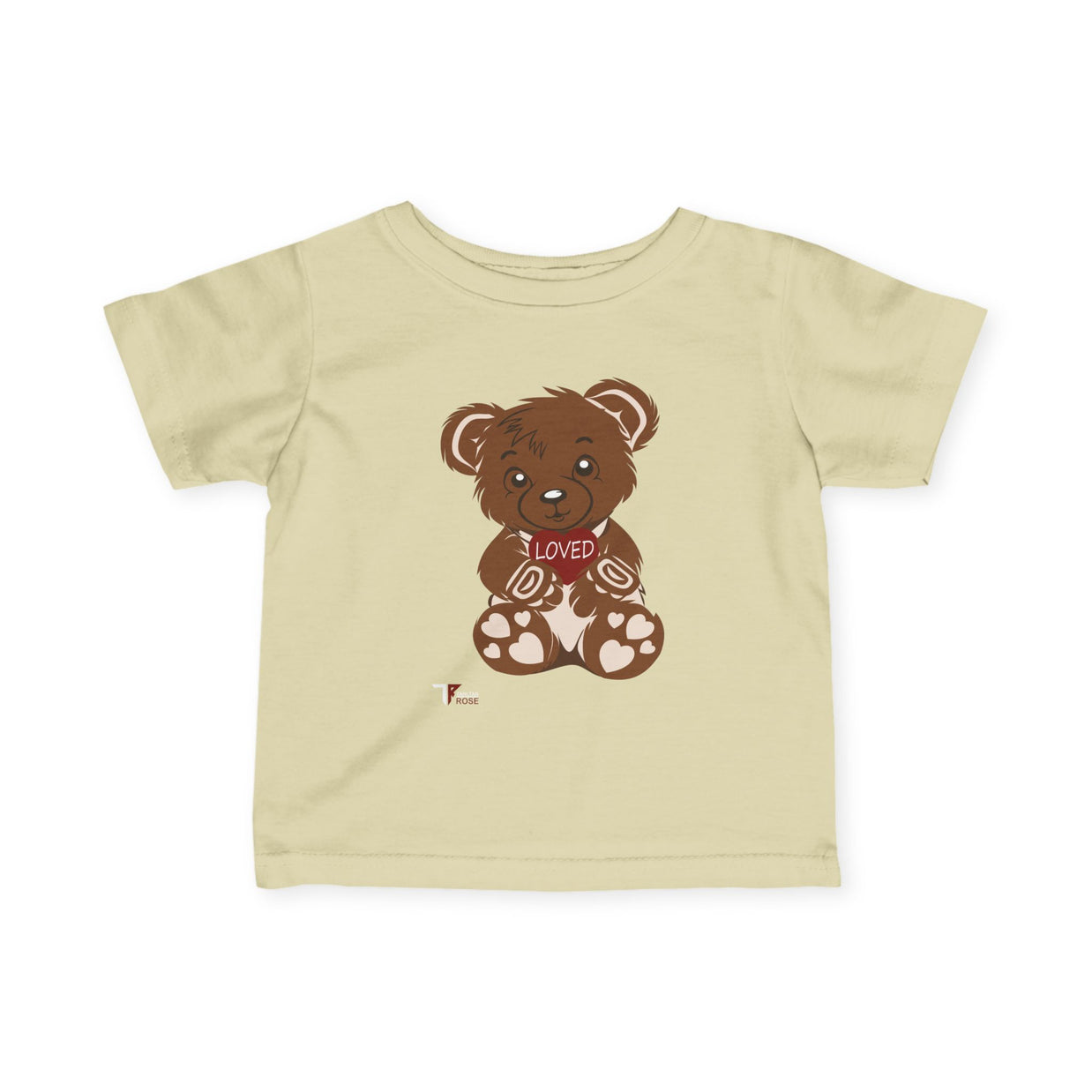 Loved Bear Infant Tee, Cute Baby Tee, Baby Shower Gift, Plush Bear Kids Shirt, Toddler Apparel, Birthday Gift for Baby