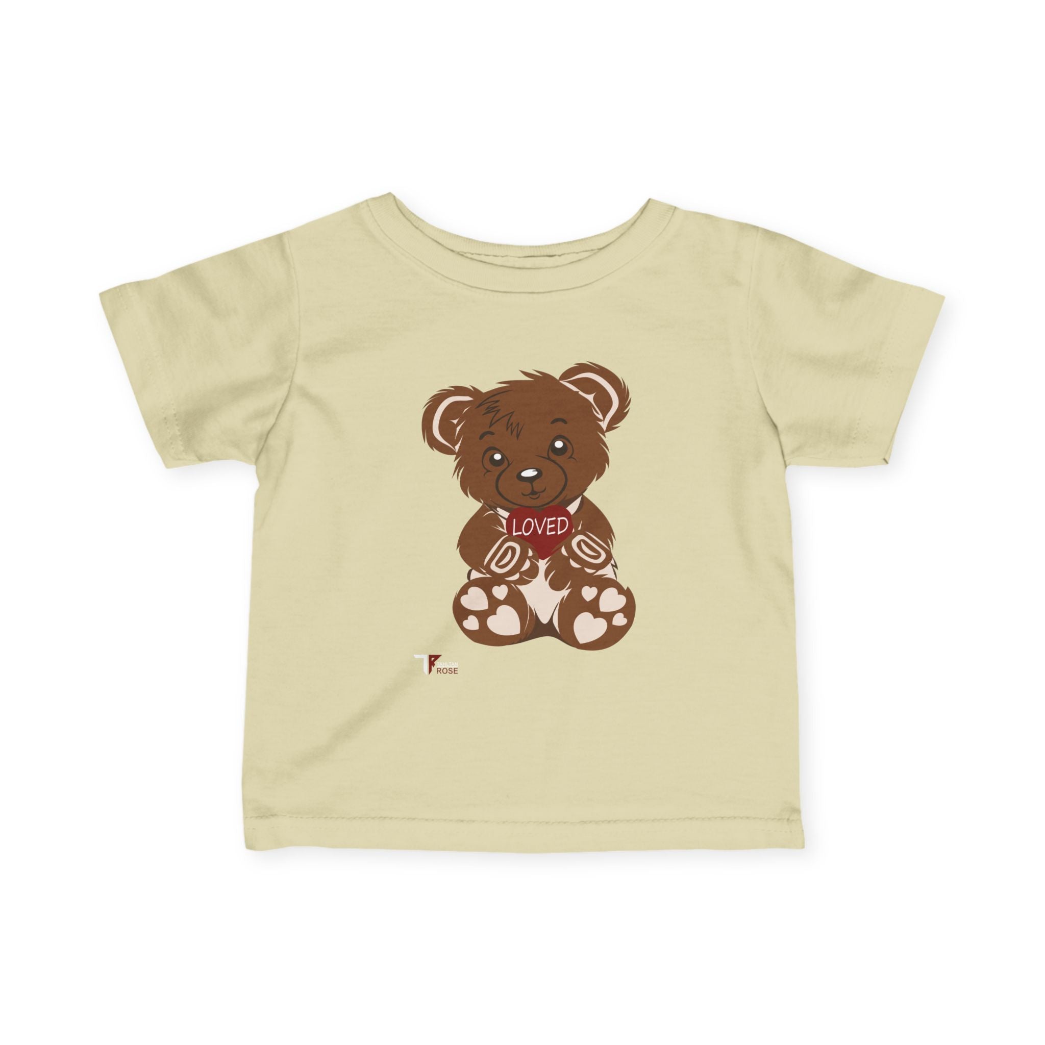Loved Bear Infant Tee, Cute Baby Tee, Baby Shower Gift, Plush Bear Kids Shirt, Toddler Apparel, Birthday Gift for Baby