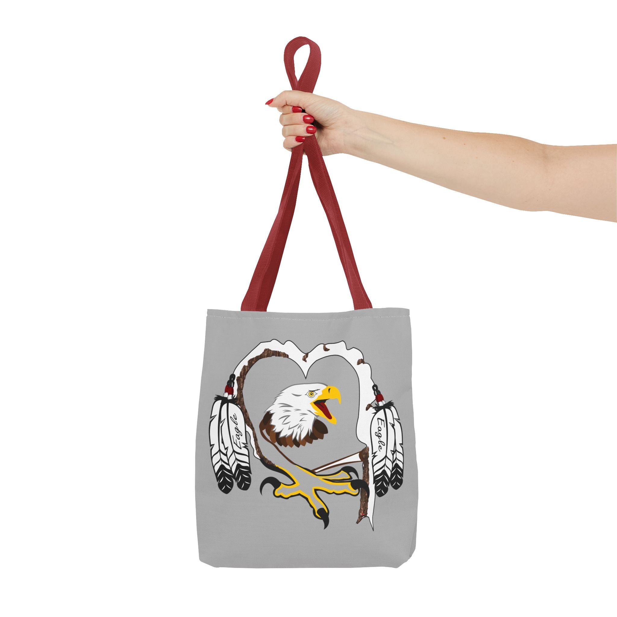 Eagle Feather Artisan Tote Bag, Eco-Friendly Shopping Bag, Unique Gift for Nature Lovers, Handcrafted Reusable Bag, Festivals, Travel