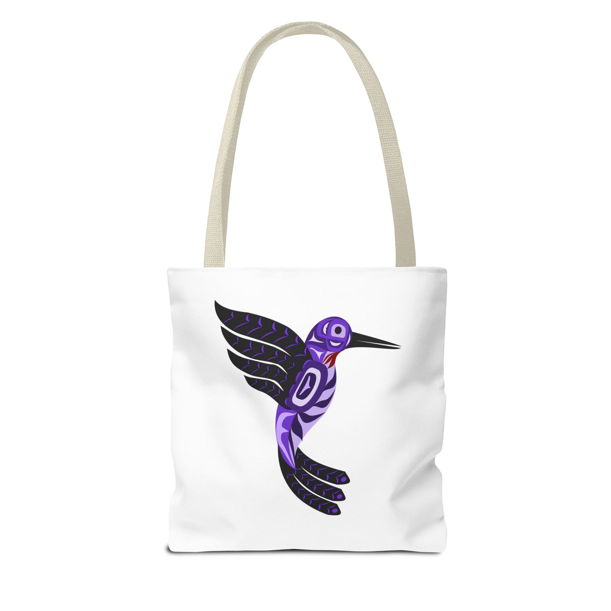 Vibrant Nature Tote Bag, Eco-Friendly Shopping Bag, Floral Hummingbird Tote, Gift for Nature Lovers, Boho Style Bag, Everyday Use