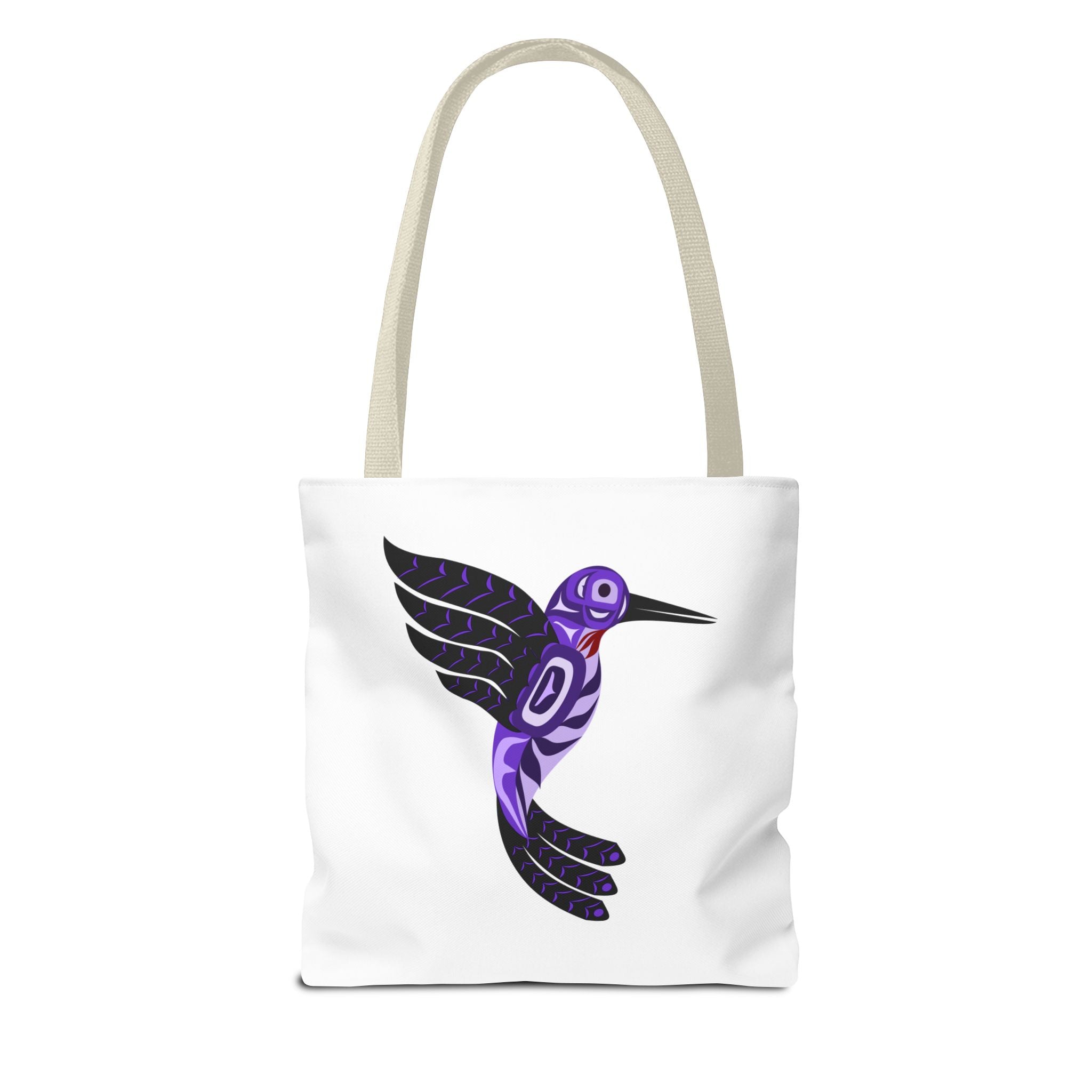 Vibrant Nature Tote Bag, Eco-Friendly Shopping Bag, Floral Hummingbird Tote, Gift for Nature Lovers, Boho Style Bag, Everyday Use