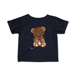 Loved Bear Infant Tee, Cute Baby Tee, Baby Shower Gift, Plush Bear Kids Shirt, Toddler Apparel, Birthday Gift for Baby