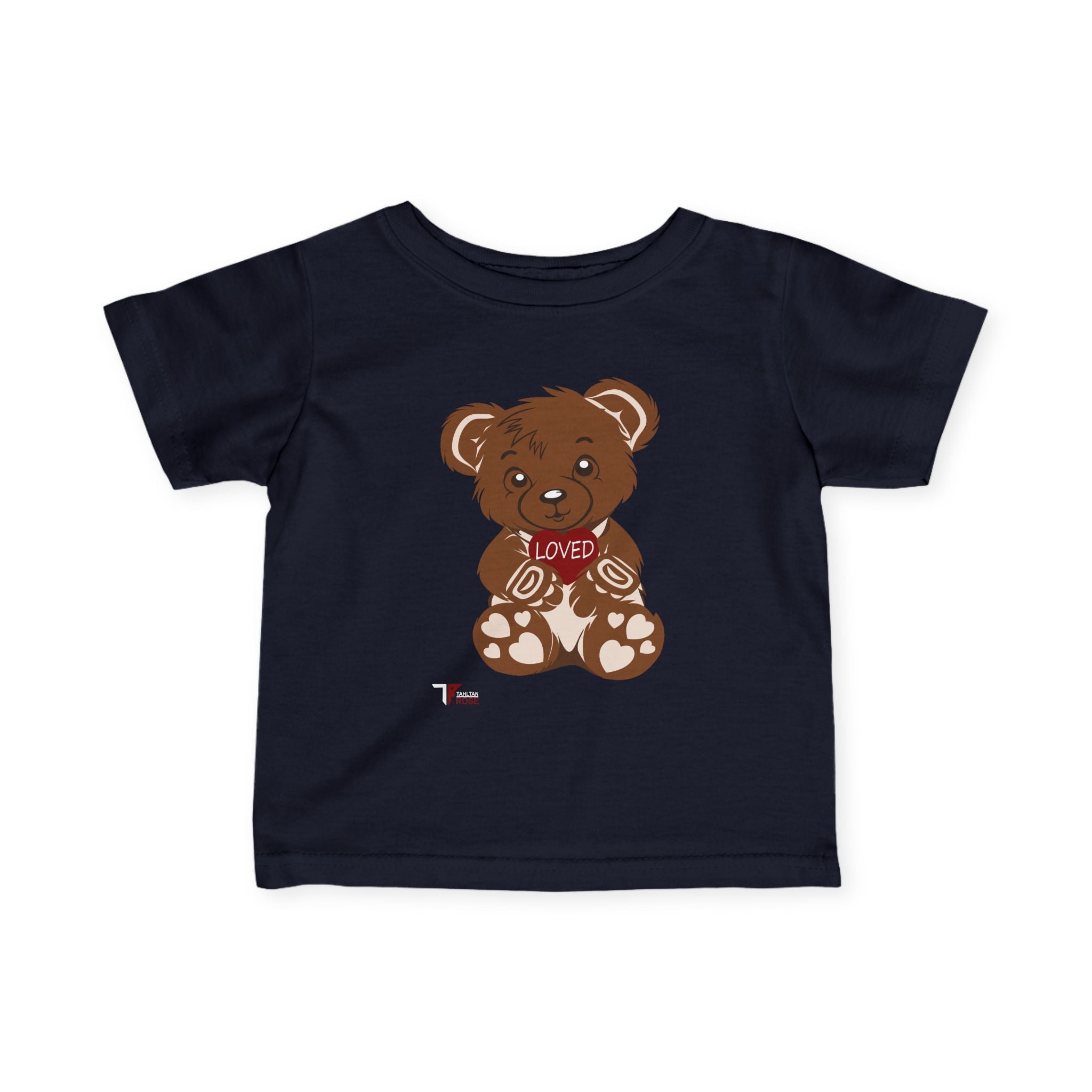 Loved Bear Infant Tee, Cute Baby Tee, Baby Shower Gift, Plush Bear Kids Shirt, Toddler Apparel, Birthday Gift for Baby