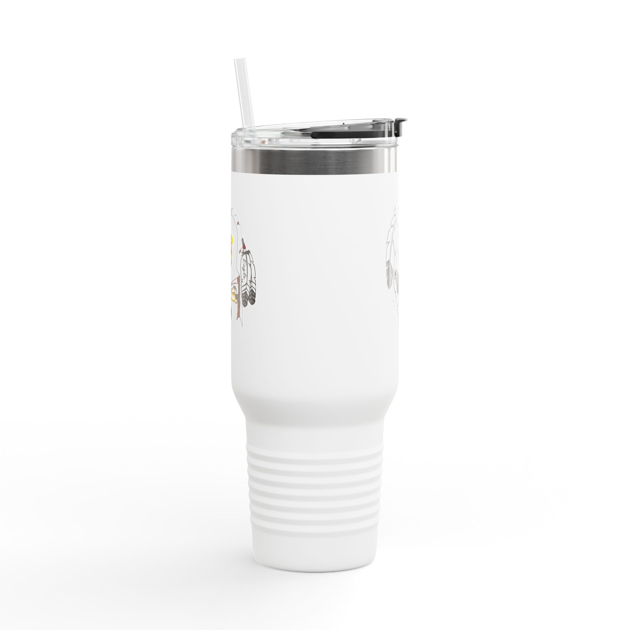 Insulated Travel Mug with Eagle Design, Perfect for Outdoors, Camping, Gifts, 40oz Coffee Cup, Functionality, Adventure