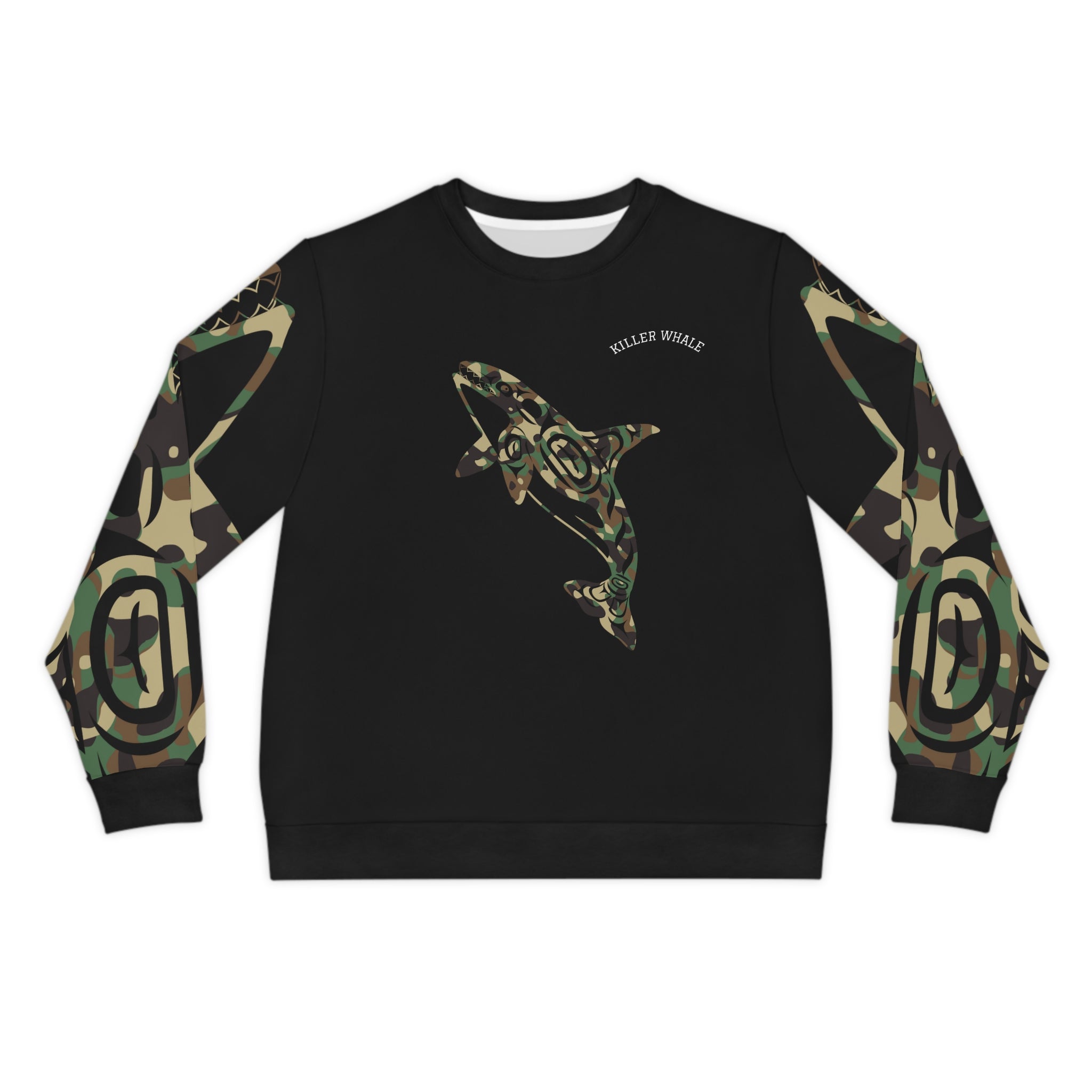 Killer Whale Lightweight Sweatshirt, Cozy Gift for Whale Lovers, Unique Camouflage Crewneck, Eco-Friendly Fashion, Casual Wear for All [...]
