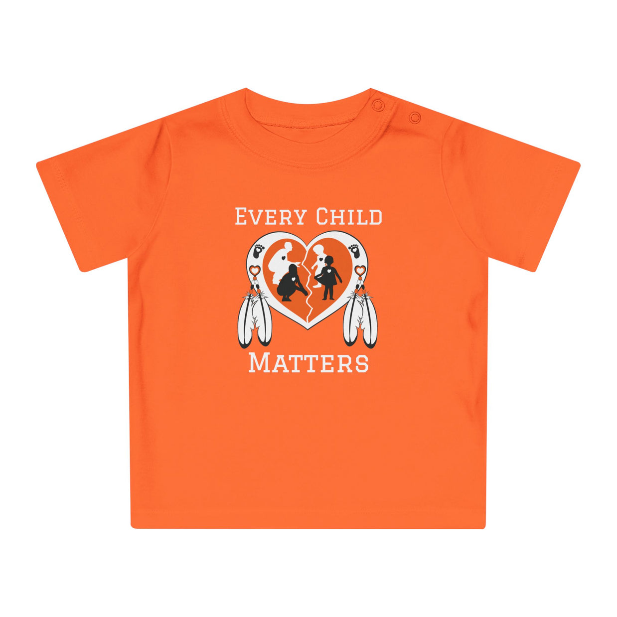 Every Child Matters Baby T-Shirt — Orange Indigenous Awareness Tee