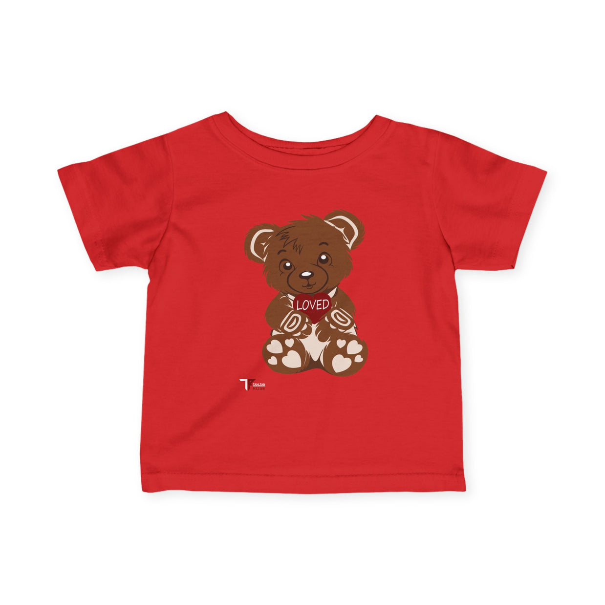 Loved Bear Infant Tee, Cute Baby Tee, Baby Shower Gift, Plush Bear Kids Shirt, Toddler Apparel, Birthday Gift for Baby