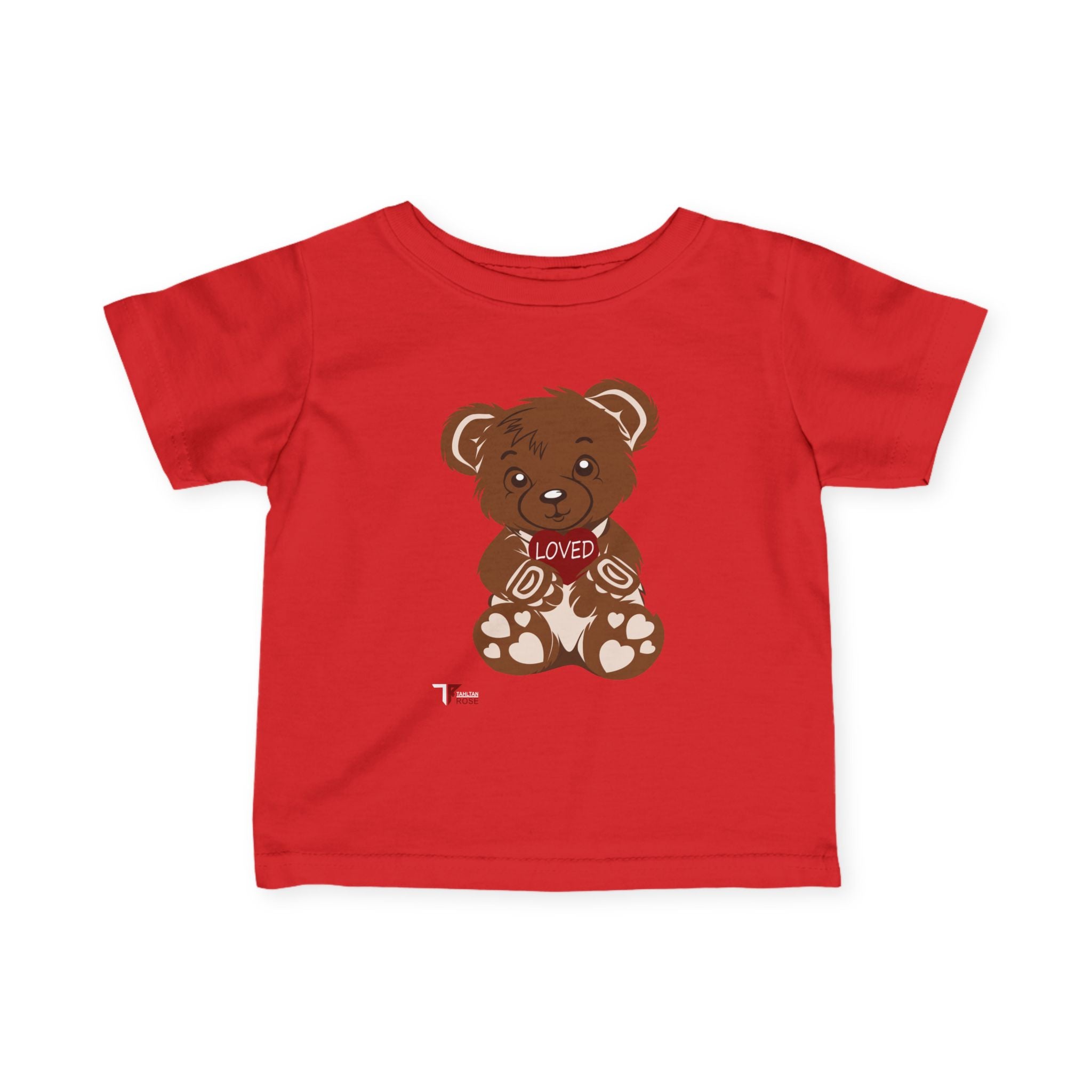 Loved Bear Infant Tee, Cute Baby Tee, Baby Shower Gift, Plush Bear Kids Shirt, Toddler Apparel, Birthday Gift for Baby