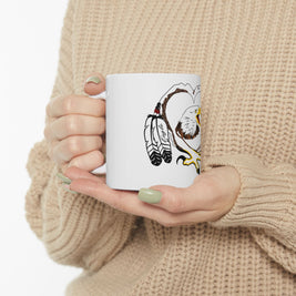 Eagle Heart Ceramic Mug | Nature Lover Gift, Wildlife Decor, Tribal Spirit Mug, Personalized Coffee Cup, Unique Sculpture Design