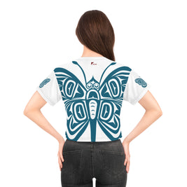 Butterfly Graphic Crop Tee | Boho Style Top, Summer Fashion, Gift for Nature Lovers, Trendy Outfit, Vegan Friendly