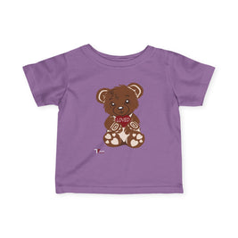 Loved Bear Infant Tee, Cute Baby Tee, Baby Shower Gift, Plush Bear Kids Shirt, Toddler Apparel, Birthday Gift for Baby