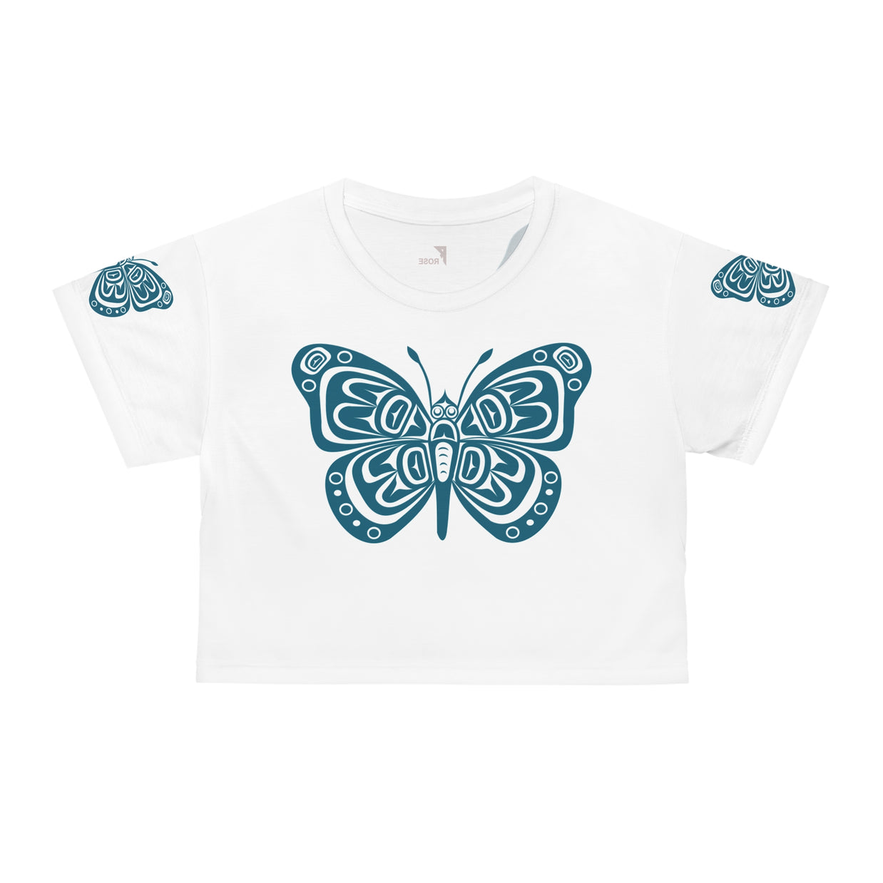 Butterfly Graphic Crop Tee | Boho Style Top, Summer Fashion, Gift for Nature Lovers, Trendy Outfit, Vegan Friendly