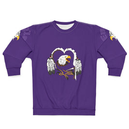 Eagle Heart Unisex Sweatshirt, Cozy Gift for Nature Lovers, Perfect for Casual Wear, Fall Fashion, Bird Watching, Eagles